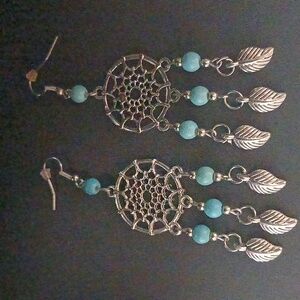 Southwest Turquoise Dreamcatcher Earrings